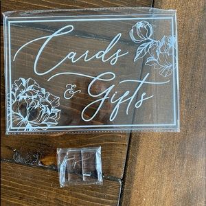 Acrylic Cards & Gifts Wedding Sign